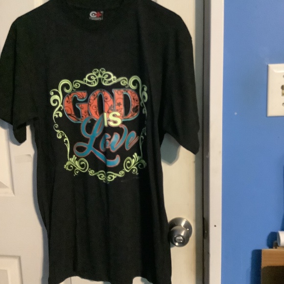 C+ Premium Activewear Super Heavy T-Shirt “GOD IS LOVE” Size M - Picture 1 of 14